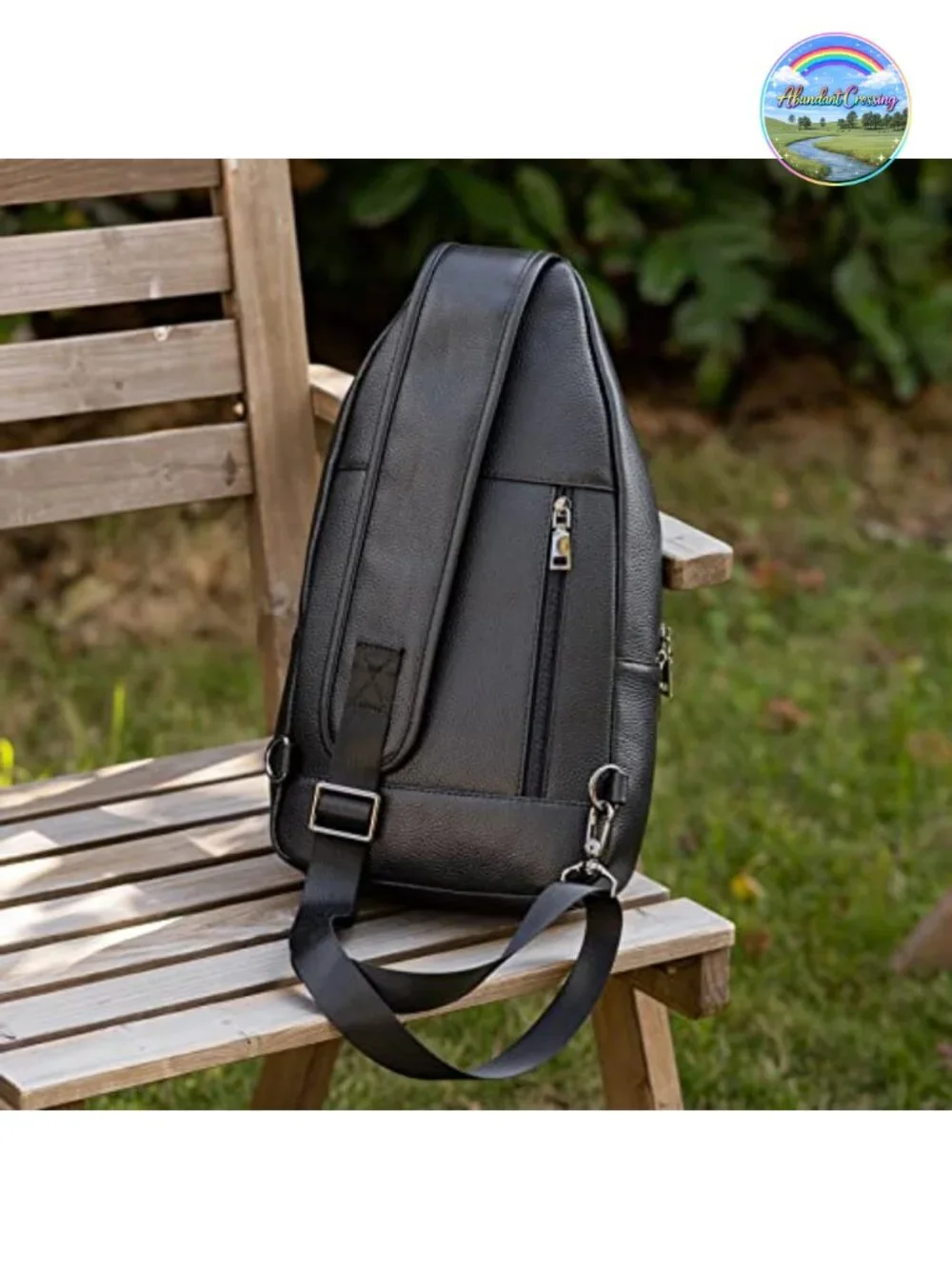 Genuine Italian Leather Sling Backpack Waterproof Anti-Theft Crossbody Daypack